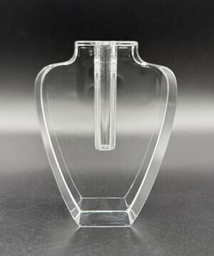 Tizo Design Clear Heavy Crystal Bud Vase 3.5” Modern Minimalist Decor